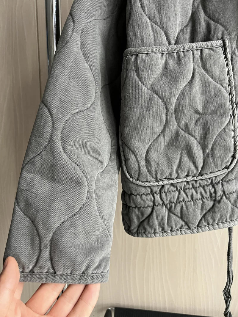 High Collar Quilted Coat – Retro Meets Modern