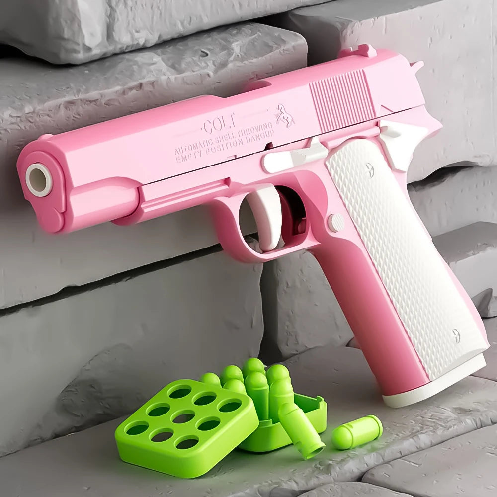 Shell Ejection Toy Gun – Realistic Pistol for Kids, Boys' Birthday Gift & Relaxing Play