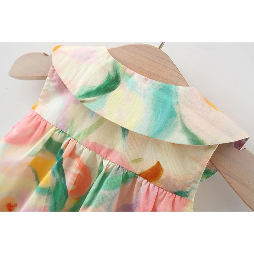 Toddler Baby Girl Princess Outfit with Doll Collar