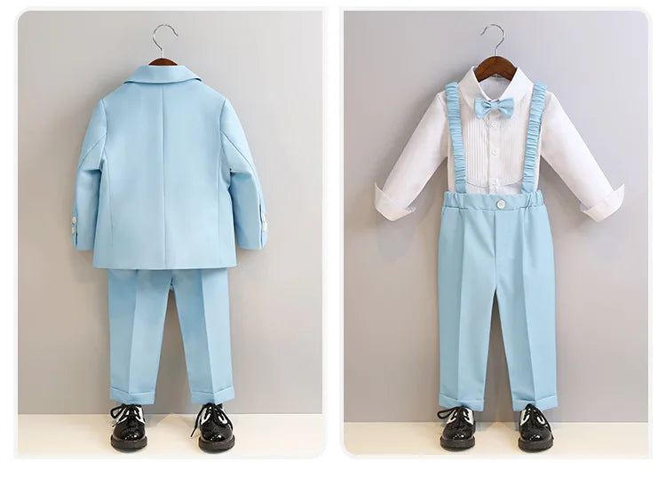 Boys’ Autumn Slim Fit Suit – Elegant Wedding Outfit Set (7–14Y)