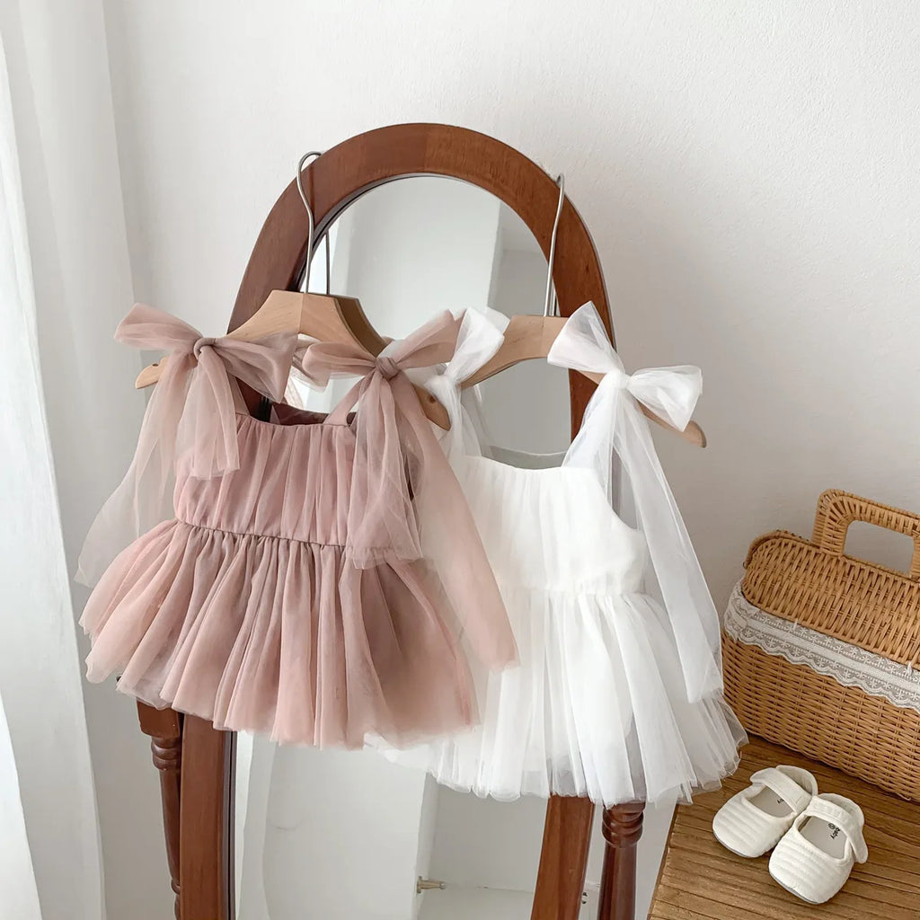 Baby Girl Summer Party Romper Set