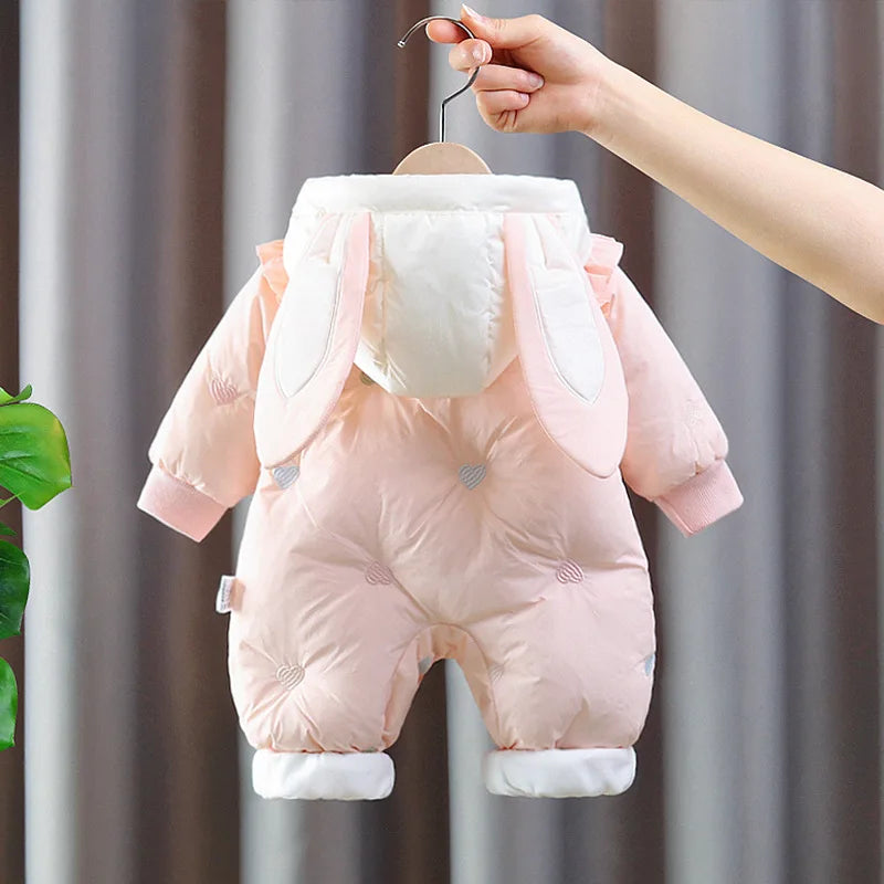 Plush Winter Baby Jumpsuit – Warm & Cozy