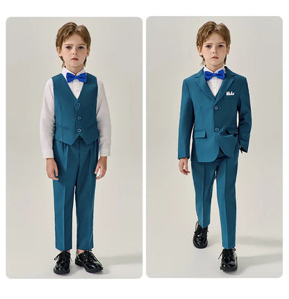 Boys’ Stylish Formal Wear – Green Blazer Set for Special Occasions