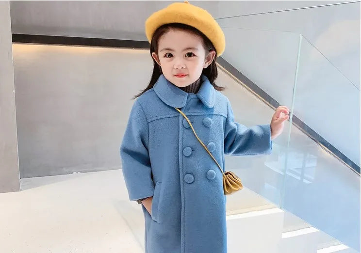 Warm Baby Girl Coat – Double-Breasted Winter Fashion