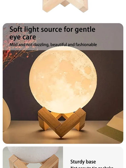 8cm DIY Galaxy Planet Lamp: Artistic Moon Night Light for Bedroom Decor