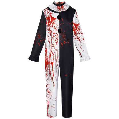 Horror Clown Costume – Terrifier 3 Bloody Jumpsuit for Halloween
