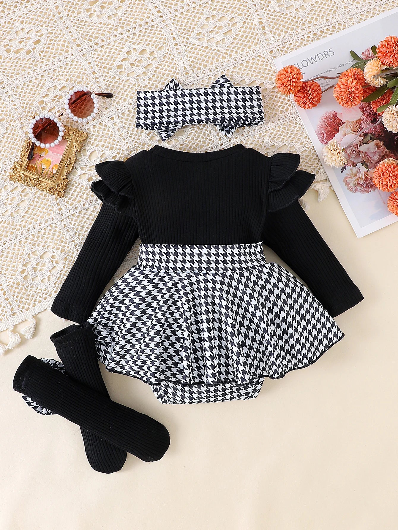 Sweet Baby Girl Fall Outfit 2Pcs Set