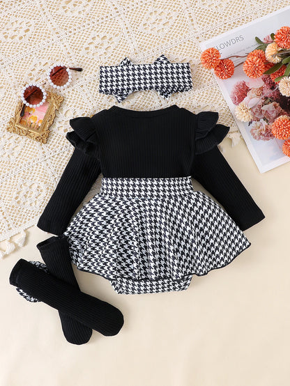 Sweet Baby Girl Fall Outfit 2Pcs Set