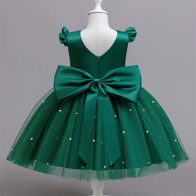 Elegant Kids Dress with Big Bow – Special Occasions
