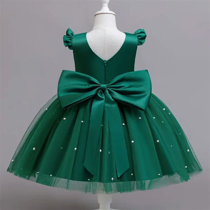 Elegant Kids Dress with Big Bow – Special Occasions