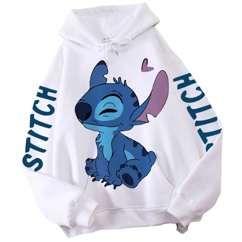 Stitch & Angel Hoodie: Cute & Cozy Cartoon Pullover