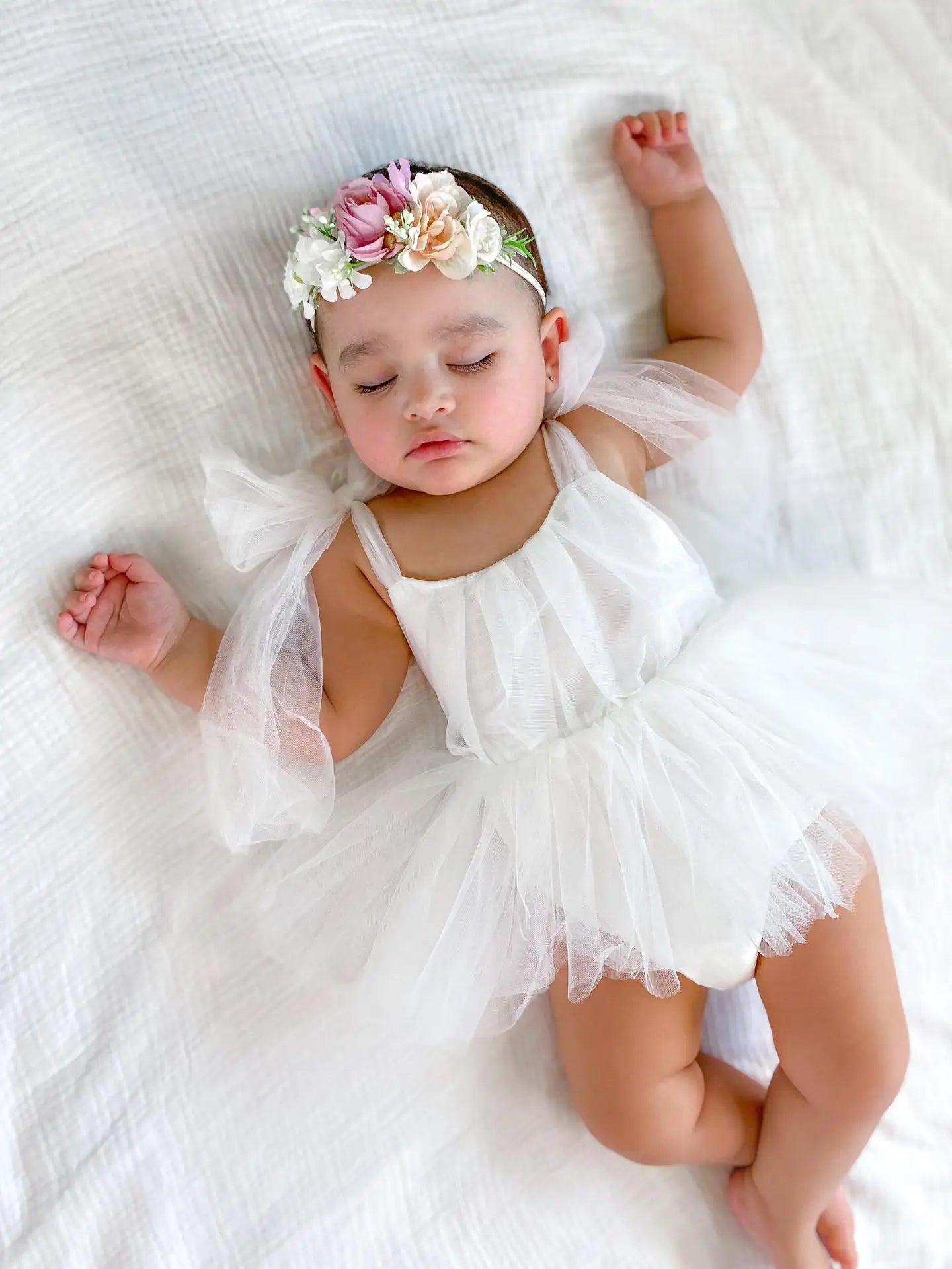 Baby Girl Summer Party Romper Set