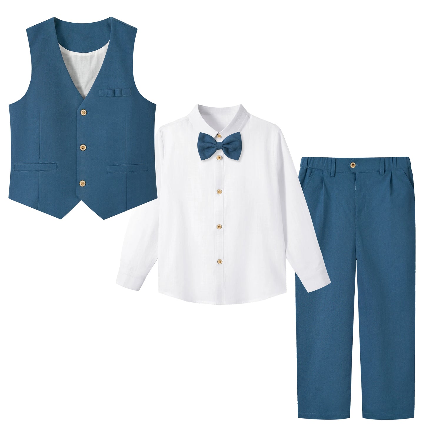 Children’s 4-Piece Linen Suit – Perfect for Weddings & Parties