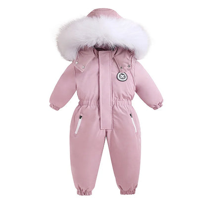 Baby Winter Overalls – Hooded Ski Suit for Cold Weather