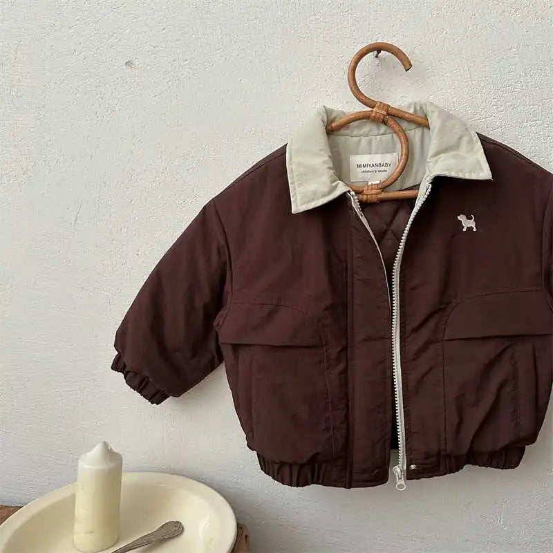 Winter Jacket for Boys & Girls – Warm Cartoon Style