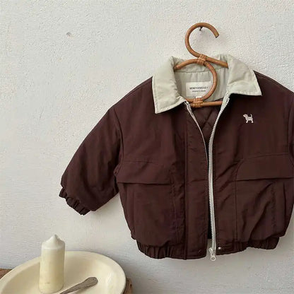 Winter Jacket for Boys & Girls – Warm Cartoon Style