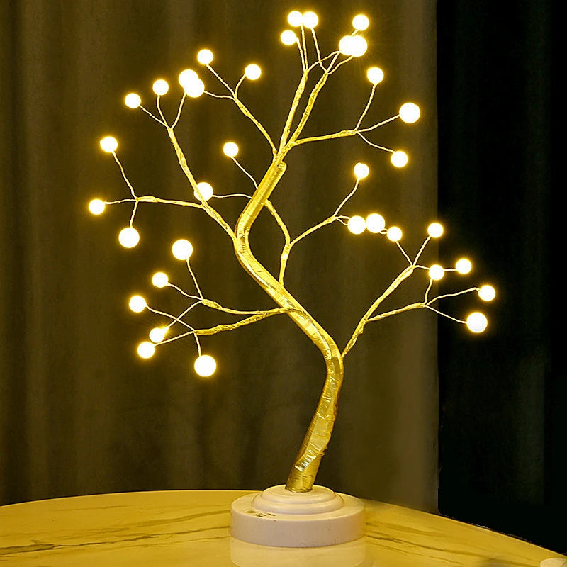 Cherry Blossom LED Tree Lamp: USB/Battery Powered, Touch Control Décor