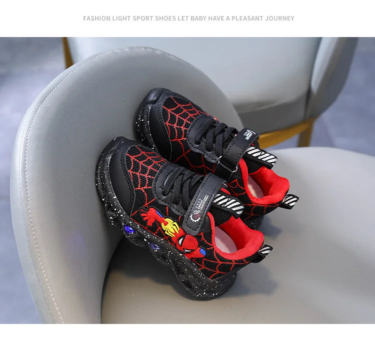 Spiderman LED Sneakers – Light-Up Fun for Active Kids