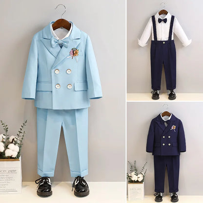 Boys’ Autumn Slim Fit Suit – Elegant Wedding Outfit Set (7–14Y)