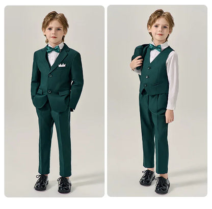 Stylish Boys’ 4-Piece Outfit – Wedding & Photography Tuxedo