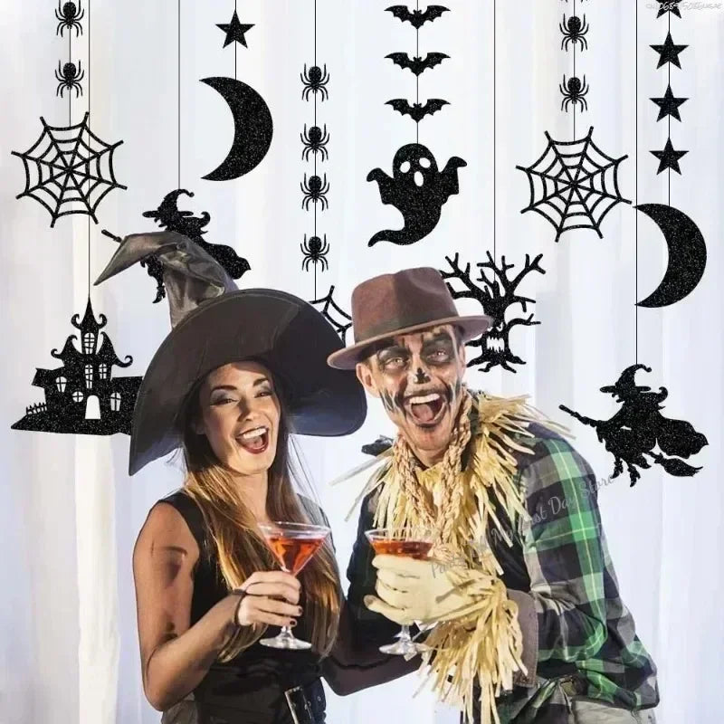 6pcs Halloween Hanging Garland: Spooky Banners for Party Fun