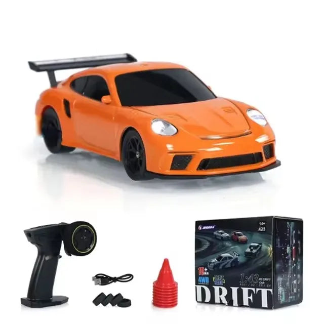 2.4G High-Speed Drift RC Car 1/43 4WD Mini GTR Racing Toy - Perfect Gift for Boys