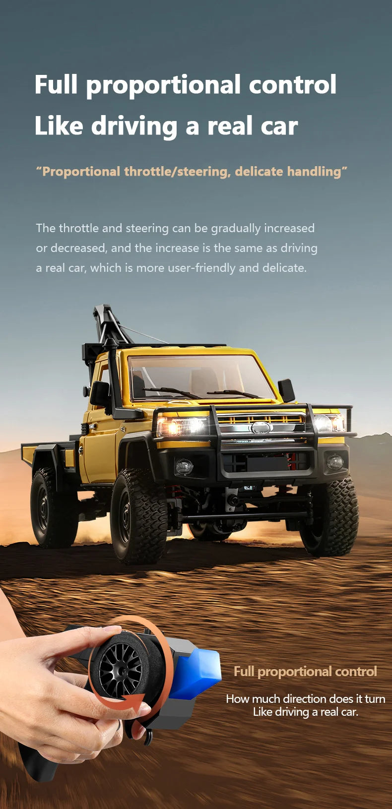 MN82T RC Truck – 1:12 Scale Off-Road Climbing Car for Christmas Gift