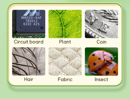 Kids Science Microscope 1000X – 200 Megapixel Digital Magnifier with LED