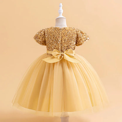 Princess Girls’ Sequined Bow Dress – Birthday