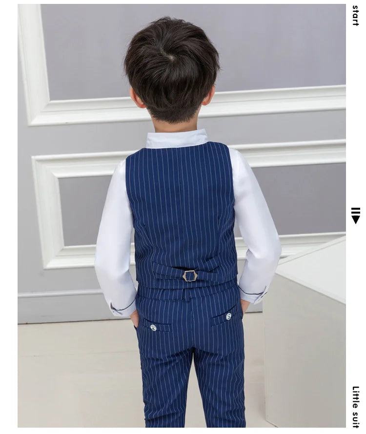 Elegant Boys’ Performance Outfit – Shirt, Vest & Pants Set