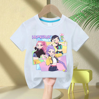 2025 Kpop Demon Hunters T-Shirt for Kids – Cute Cotton Casual Wear