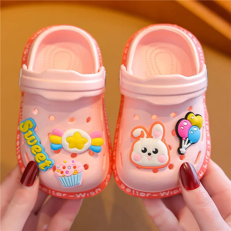 Cartoon Kids' Sandals & Slippers – Comfy, Non-Slip Fun