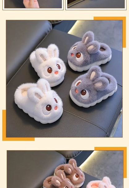 Warm Fluffy Rabbit Slippers for Boys & Girls