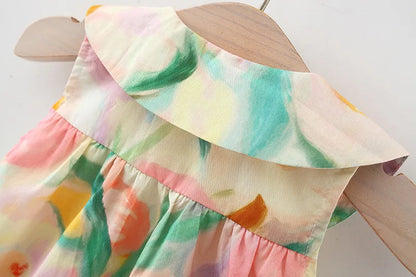 Toddler Baby Girl Princess Outfit with Doll Collar