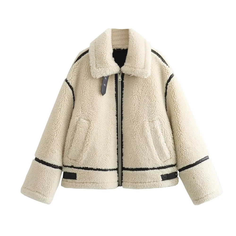 Fur-Integrated Moto Coat – Fall/Winter 2025 Fashion
