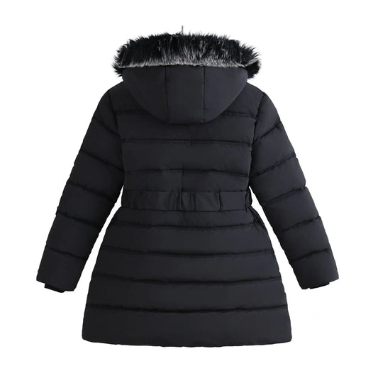Girls’ Hooded Winter Jacket – Long Style, Warm & Fashionable
