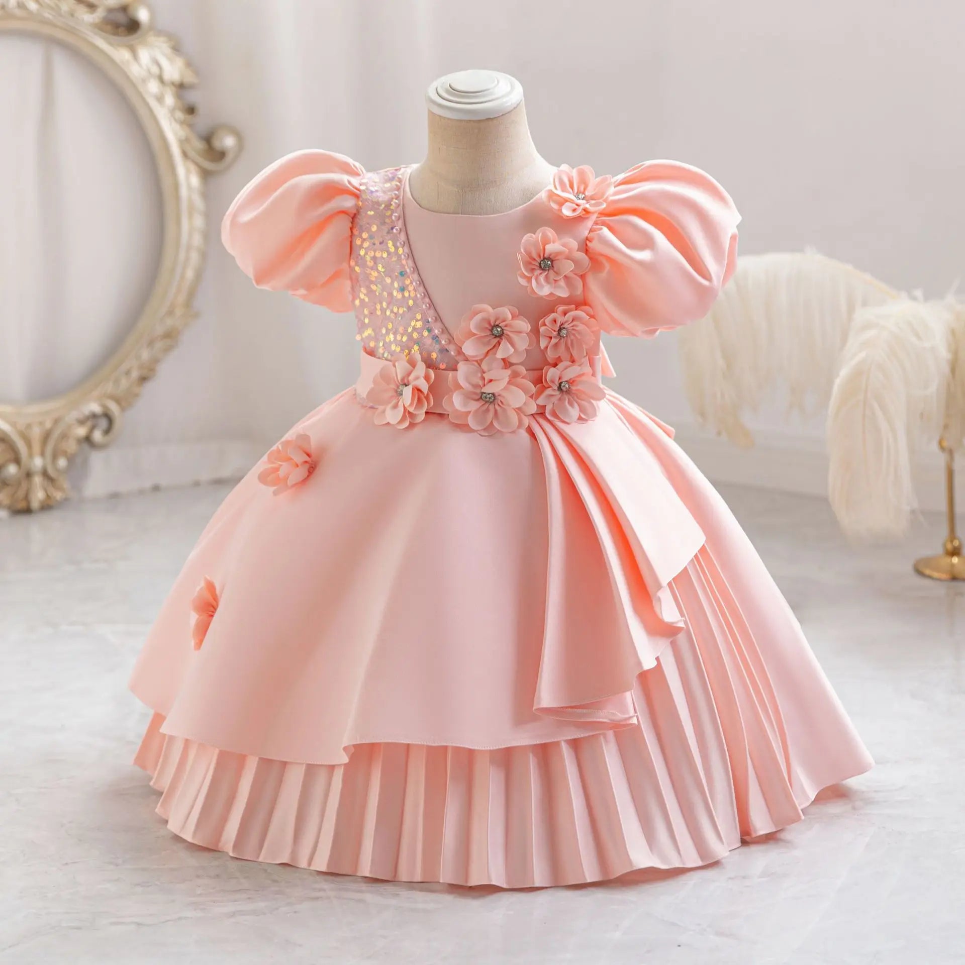 Cute Kids Formal Red Dress – Birthday & Events
