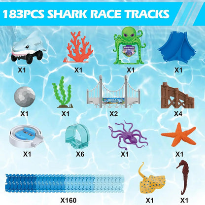 Kids’ Shark Race Car Track – Educational STEM Toy for Ages 3+
