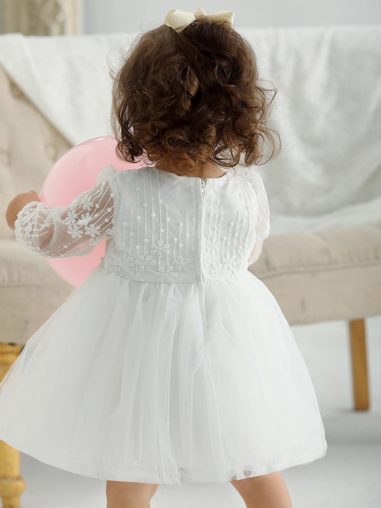 White Baby Dress for Birthday & Wedding
