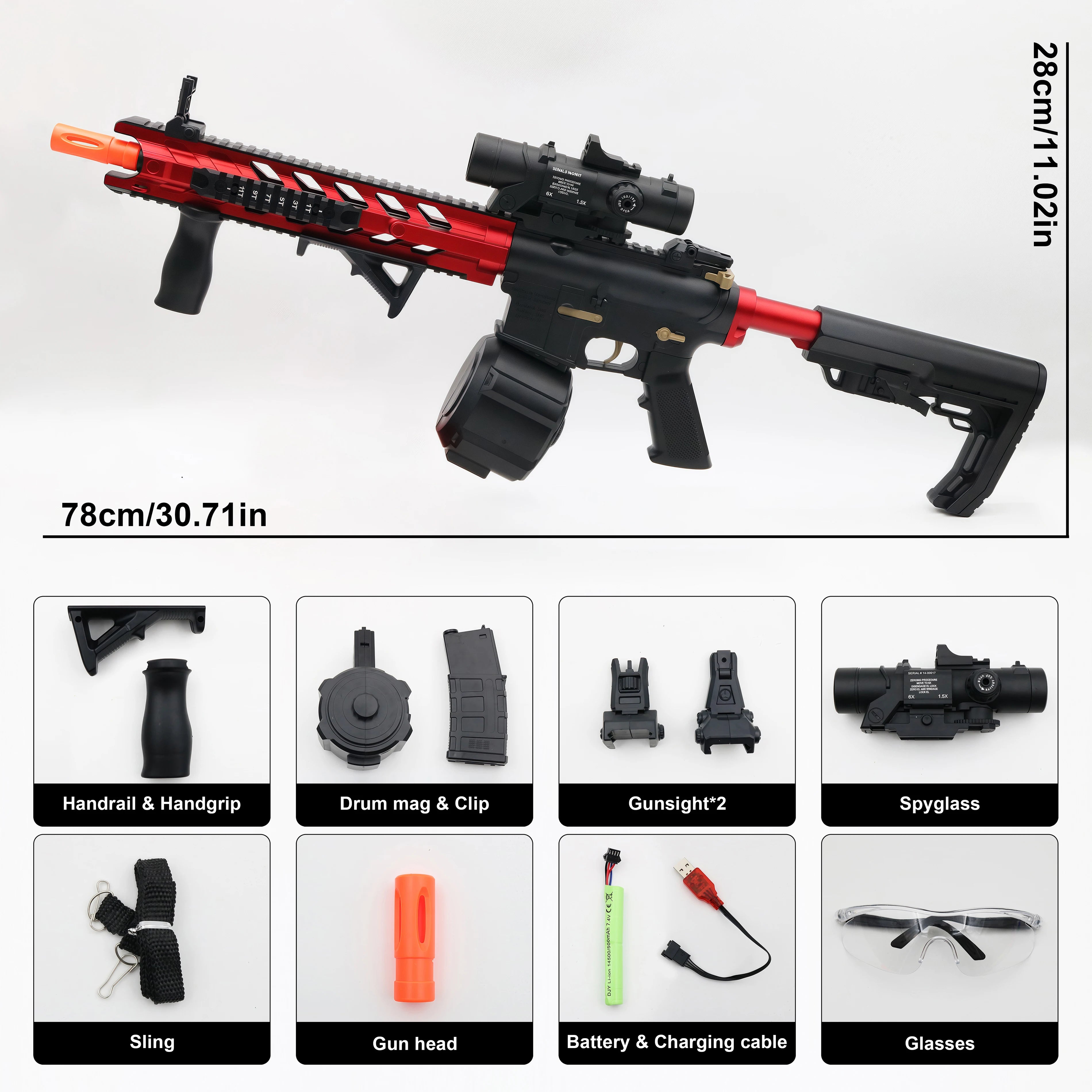 Ultra Shoppings high-performance water gel ball blaster toy gun for safe outdoor fun, shown with water gel bullets in action.