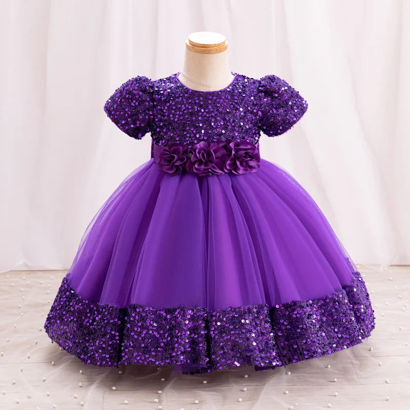 Toddler Princess Dress – Short Sleeve, Sparkly & Fluffy
