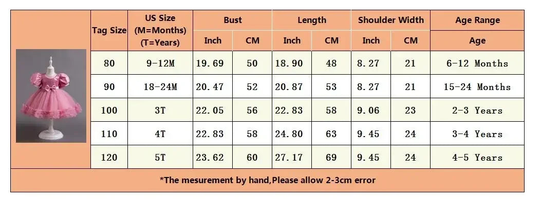 Kids Fancy Birthday & Baptism Summer Dress