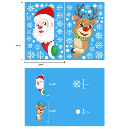 Festive Christmas Window Stickers: Santa, Snowflakes & Holiday Cheer