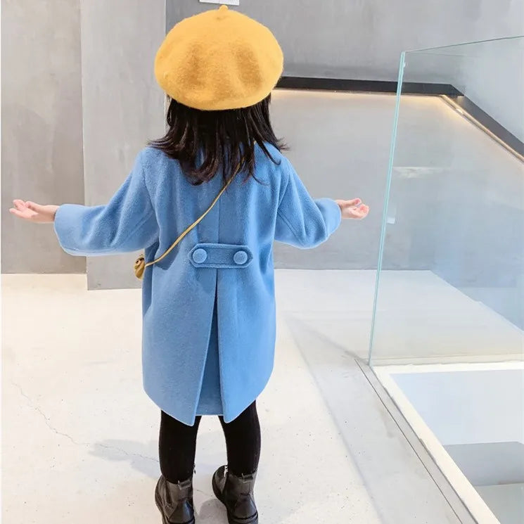 Warm Baby Girl Coat – Double-Breasted Winter Fashion