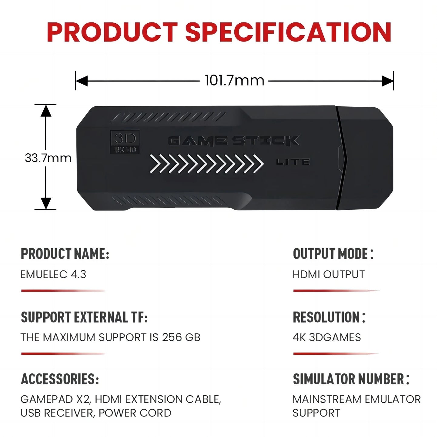 X2 Plus Game Stick – Gaming with Double Wireless Controllers