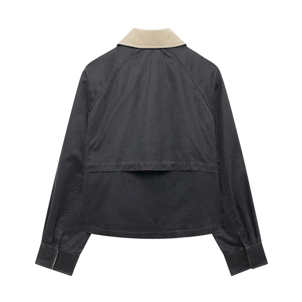 Chic Contrast Splice Jacket – Autumn/Winter 2025
