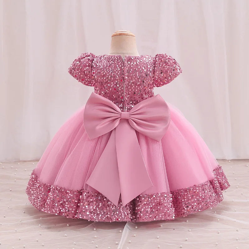 Toddler Princess Dress – Short Sleeve, Sparkly & Fluffy