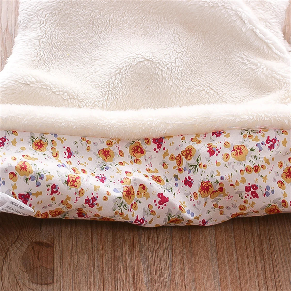 Baby Girls’ Fur Vest – Embroidered Sleeveless Coat (0–3Y)