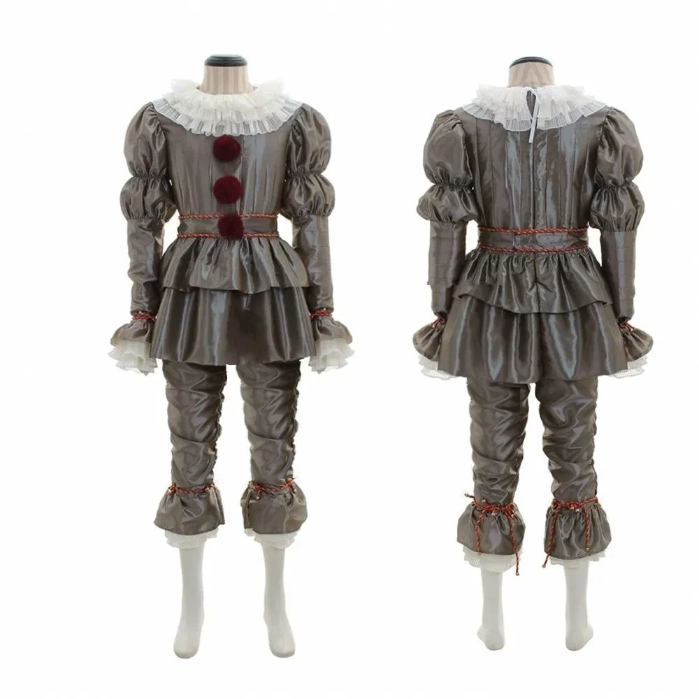 Stephen King Pennywise Cosplay – Men & Women Joker Clown Halloween Uniform