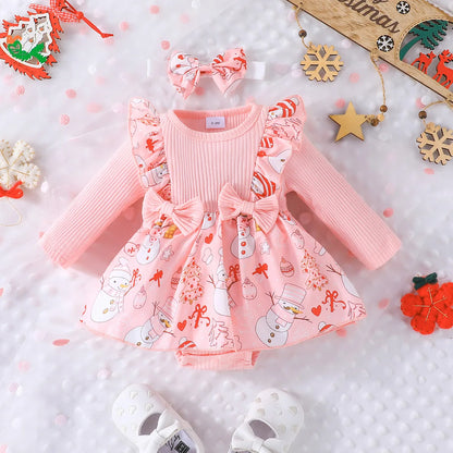 Cute Baby Girl Christmas Party Dress for Infants